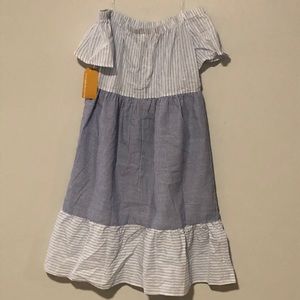 Linen Off the Shoulder Dress